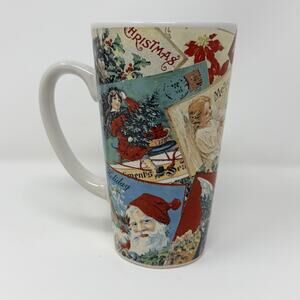 Vintage Santa Claus Coffee Mug Patchwork 12oz